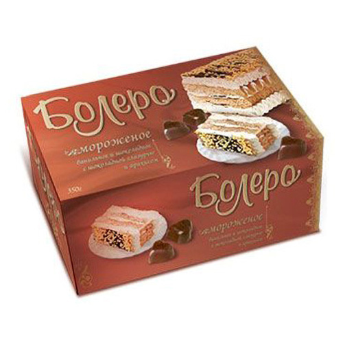 Мороженое шоколадное Фабрика грез Болеро ваниль СЗМЖ 350 г