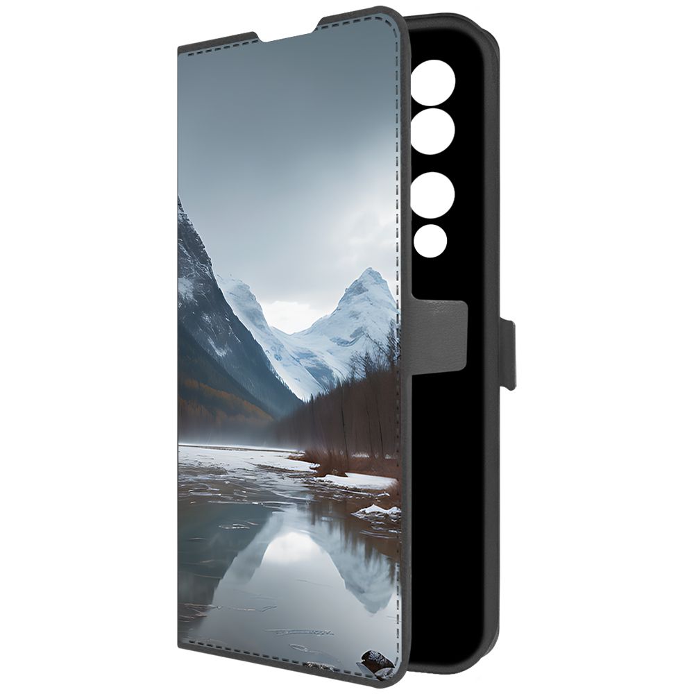 

Чехол-книжка Krutoff Eco Book для Honor 90 Весенняя оттепель (черный)