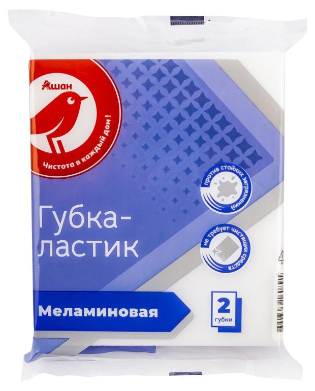 Губка АШАН Красная птица меламиновая 110х70х25 мм 2 шт 71₽