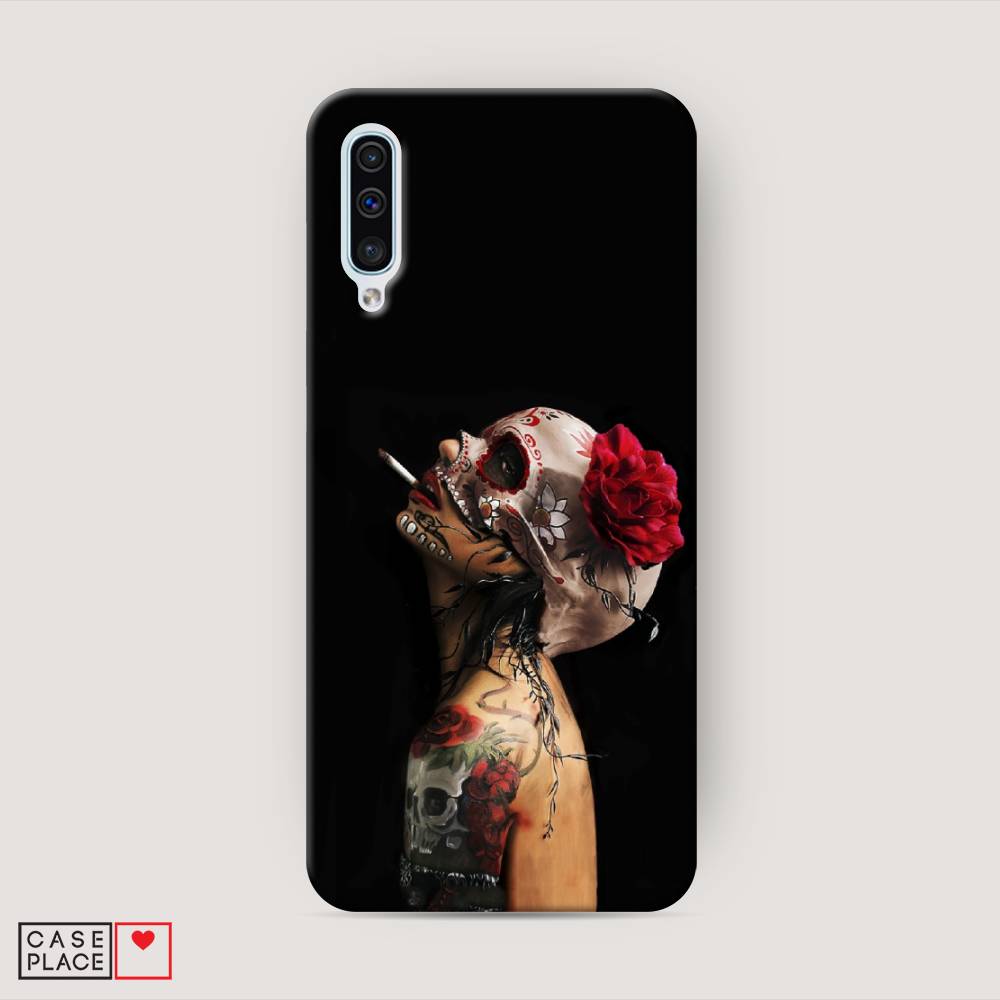 

Пластиковый чехол "Девушка с черепом" на Samsung Galaxy A30s, 28820-7