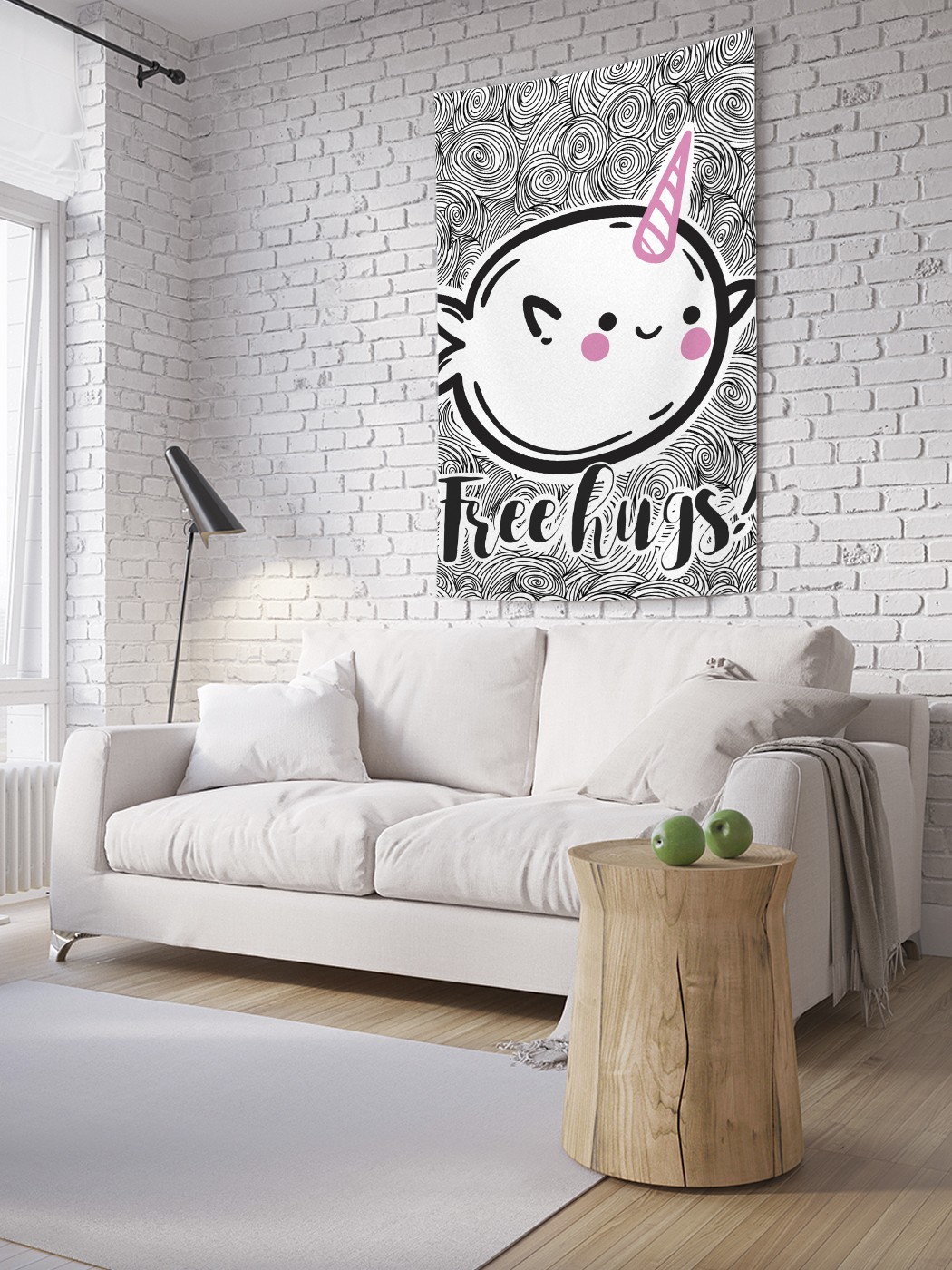 

Вертикальное фотопанно на стену JoyArty Бесплатные обнимашки 150x200 см, Бесплатные обнимашки