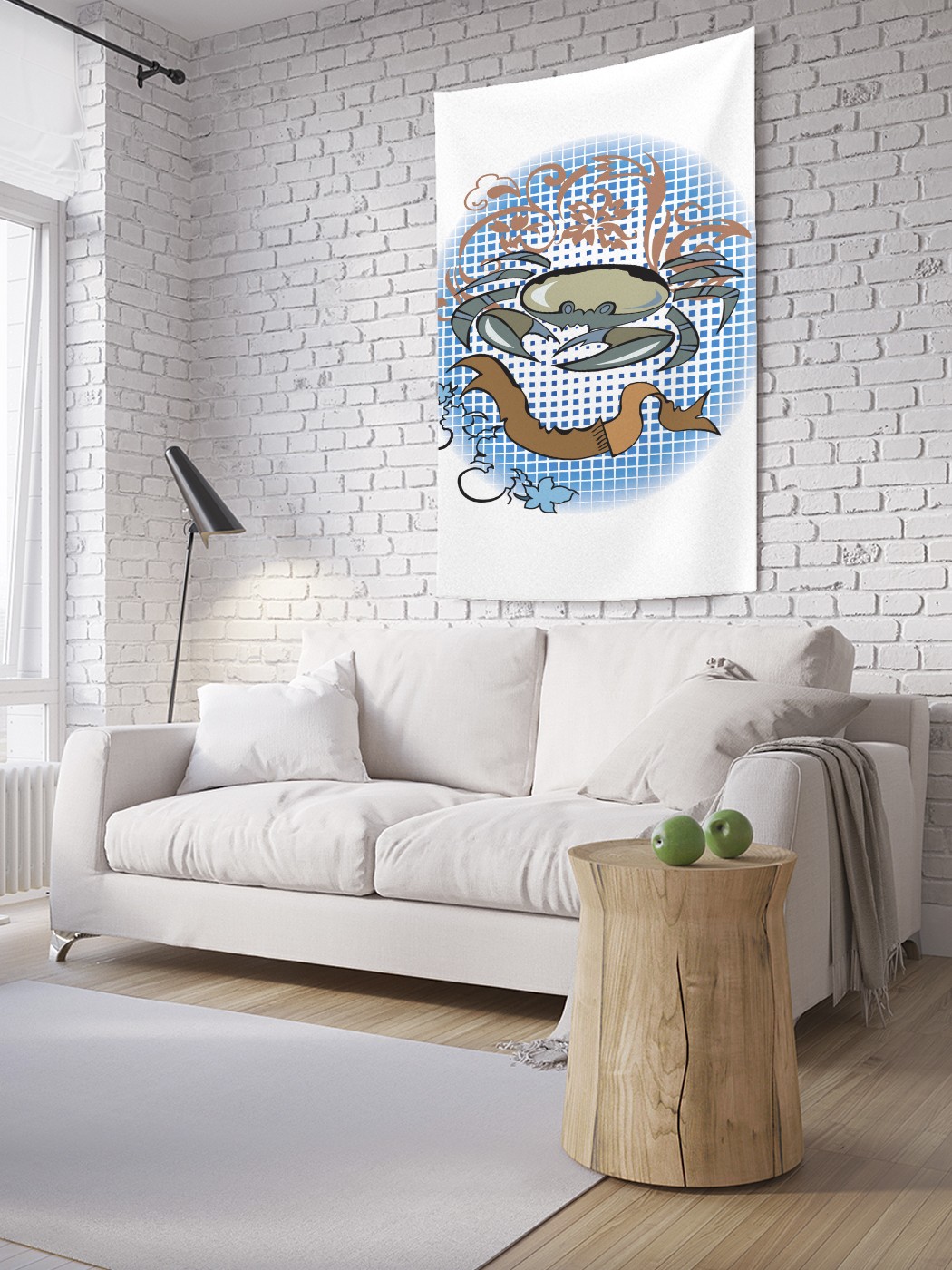 

Вертикальное фотопанно на стену JoyArty Краб на дне 150x200 см, Краб на дне