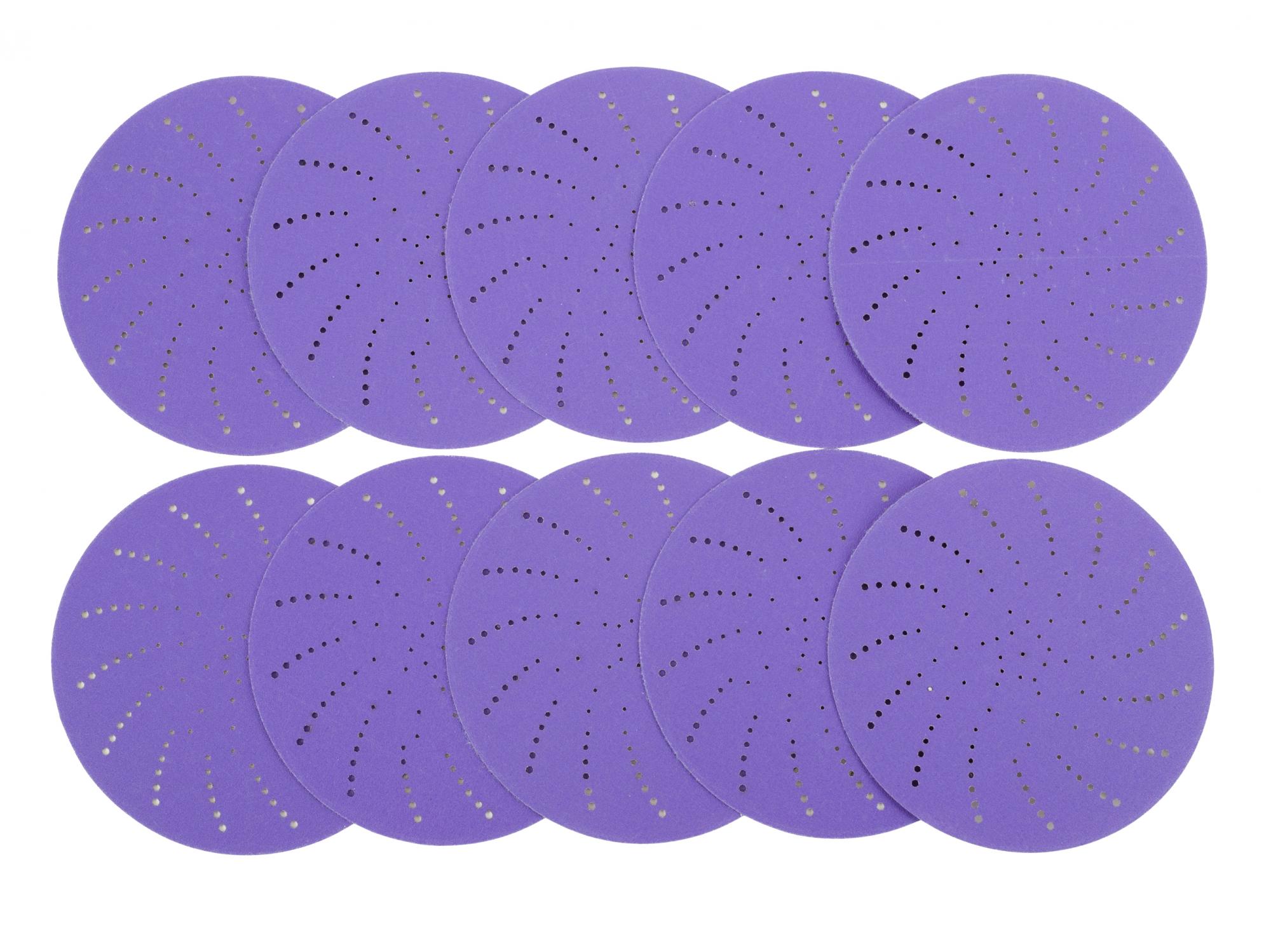Круг шлифовальный c мультипылеотводом Purple PROBOS Hookit CF775, P120, 125 мм