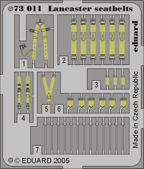 

73011ED Фототравление Lancaster seatbelts, Однотонный