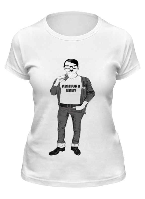 

Футболка женская Printio Ахтунг белая 2XL, Белый, Ахтунг