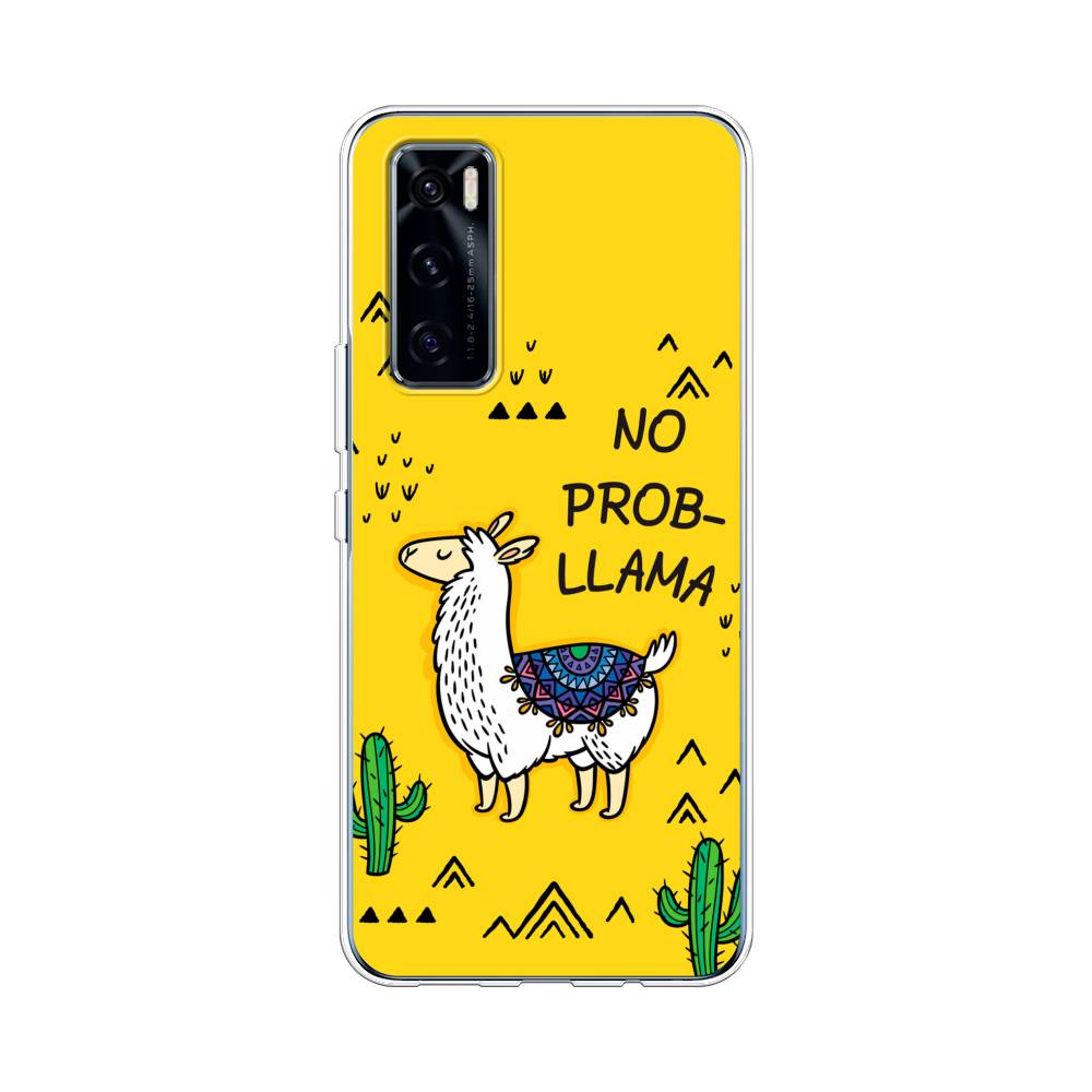 

Чехол Awog на Vivo V20 SE "No probLLama", Разноцветный, 263550-2