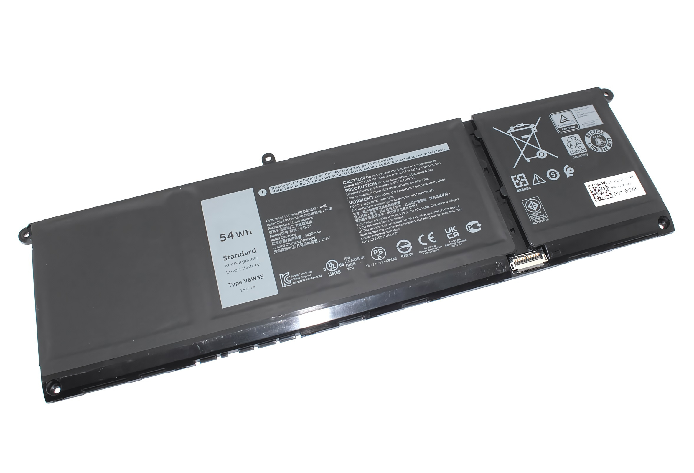 

Аккумулятор для ноутбука Dell Vostro 5510 (15V 3420mAh) ORG V6W33
