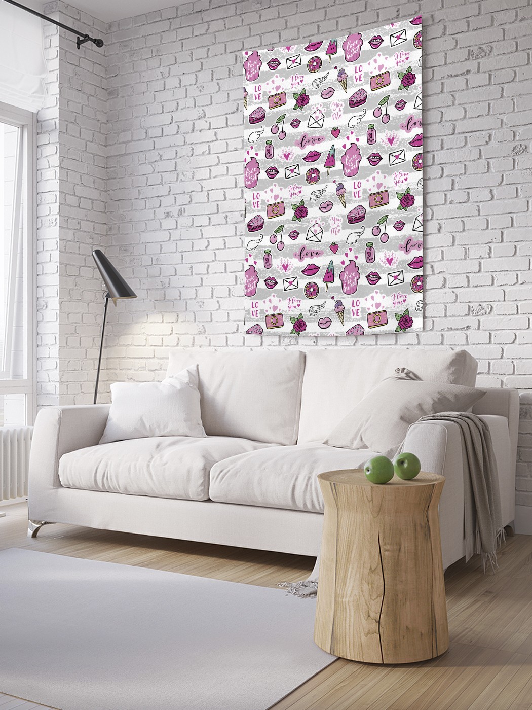 

Вертикальное фотопанно на стену JoyArty Разные стикеры 150x200 см, Разные стикеры