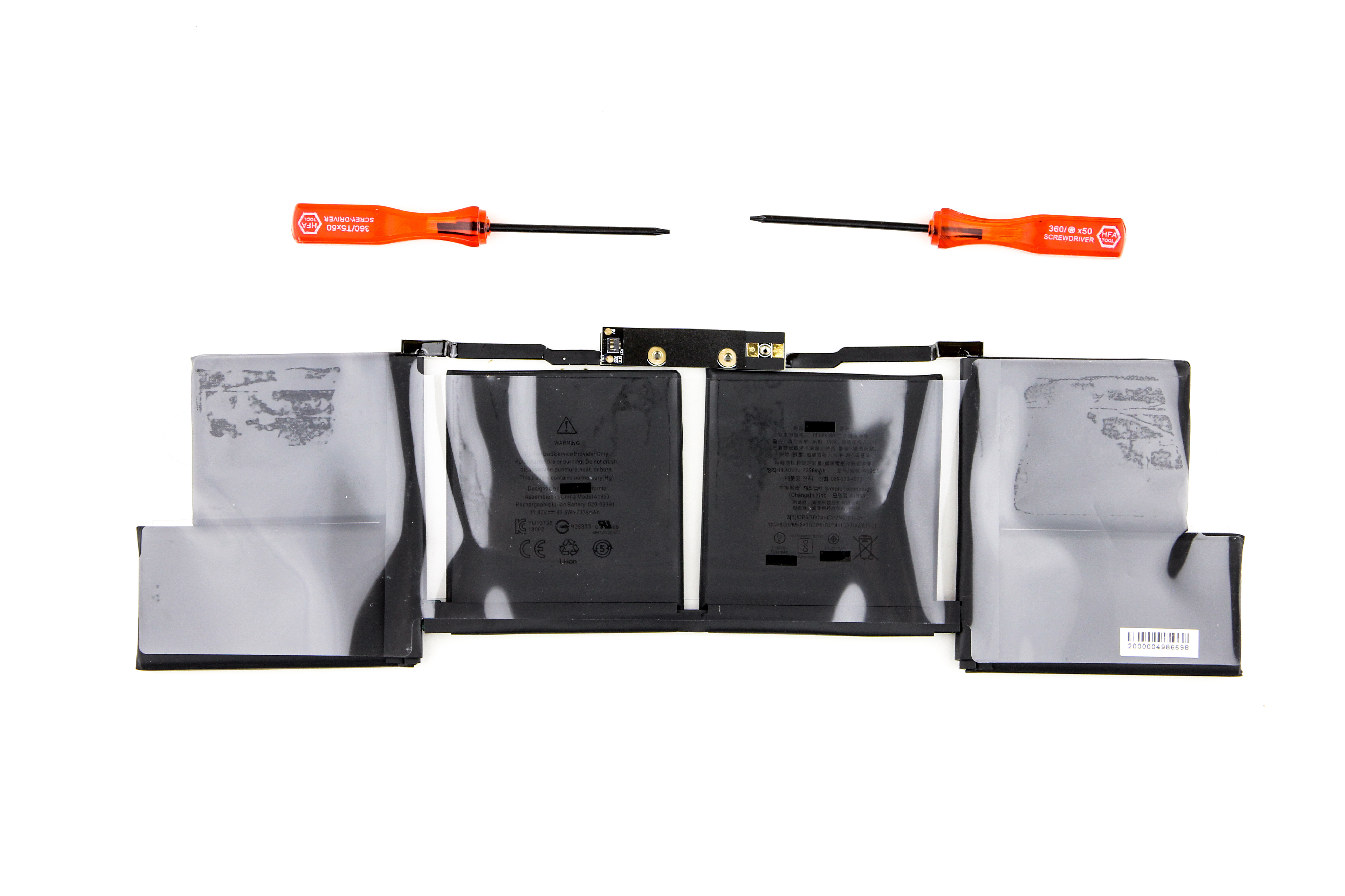 

Аккумулятор для ноутбука Apple MacBook Pro 15 Retina Touch Bar A1990 (11.4V 83.6Wh)