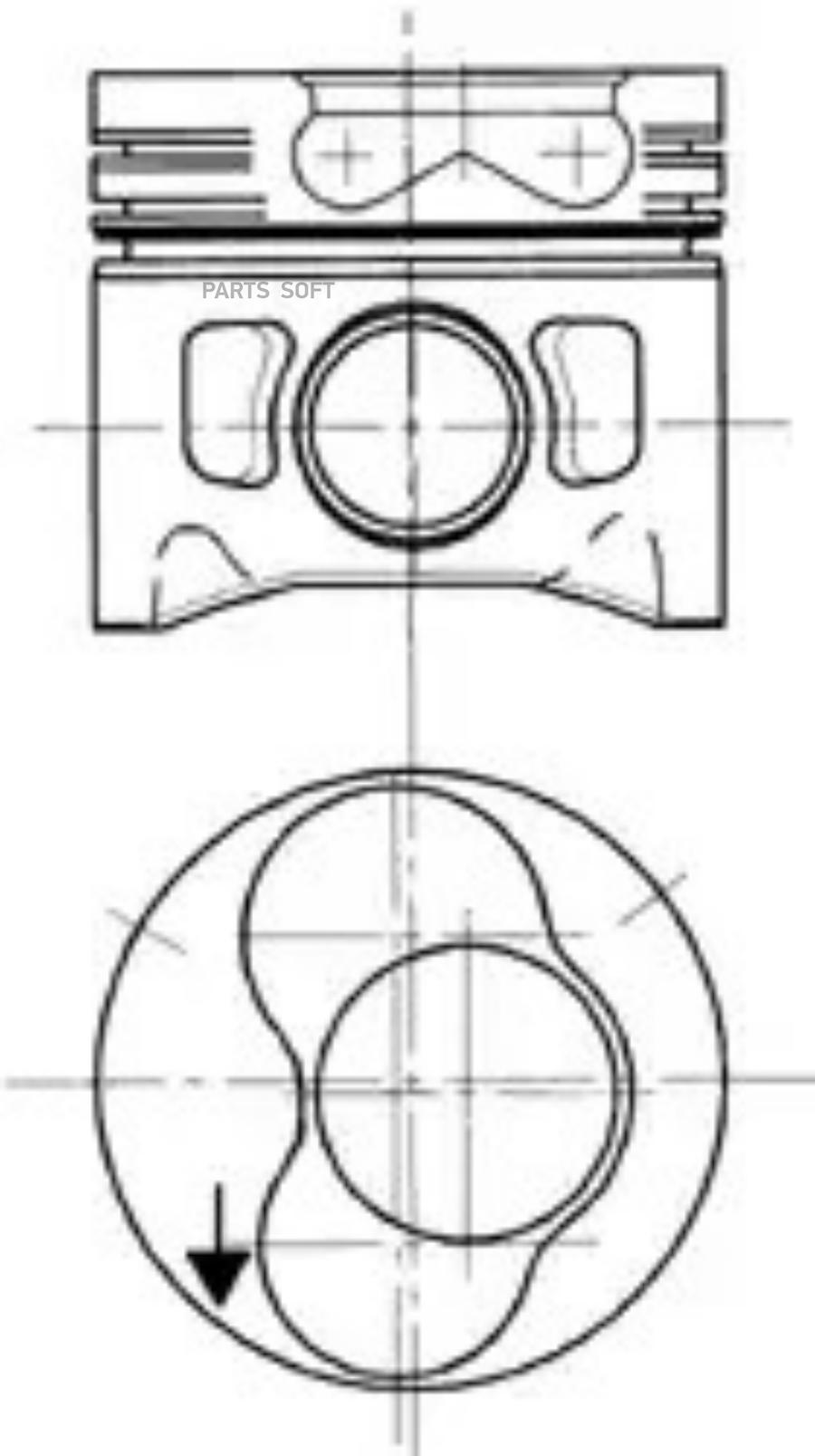 

Поршень KOLBENSCHMIDT 94427710 dm.79.50x1.75x2.0x3.0 +0.25