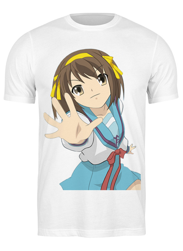 

Футболка мужская Printio Suzumiya haruhi белая M, Белый, Suzumiya haruhi