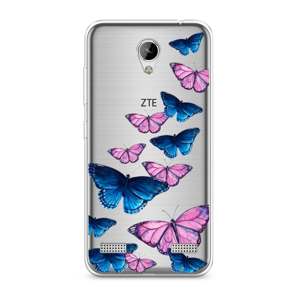 фото Силиконовый чехол "полет бабочек" на zte blade a520 awog