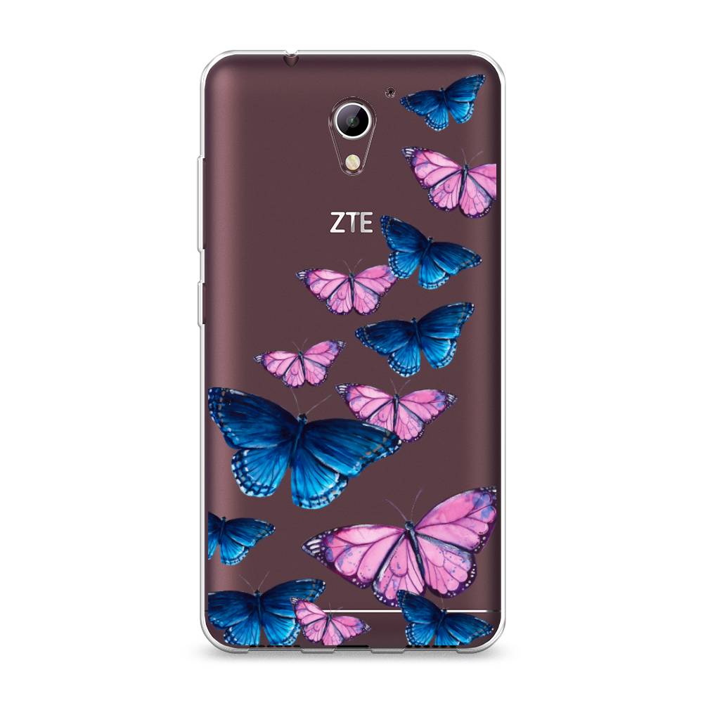 фото Силиконовый чехол "полет бабочек" на zte blade a510 awog