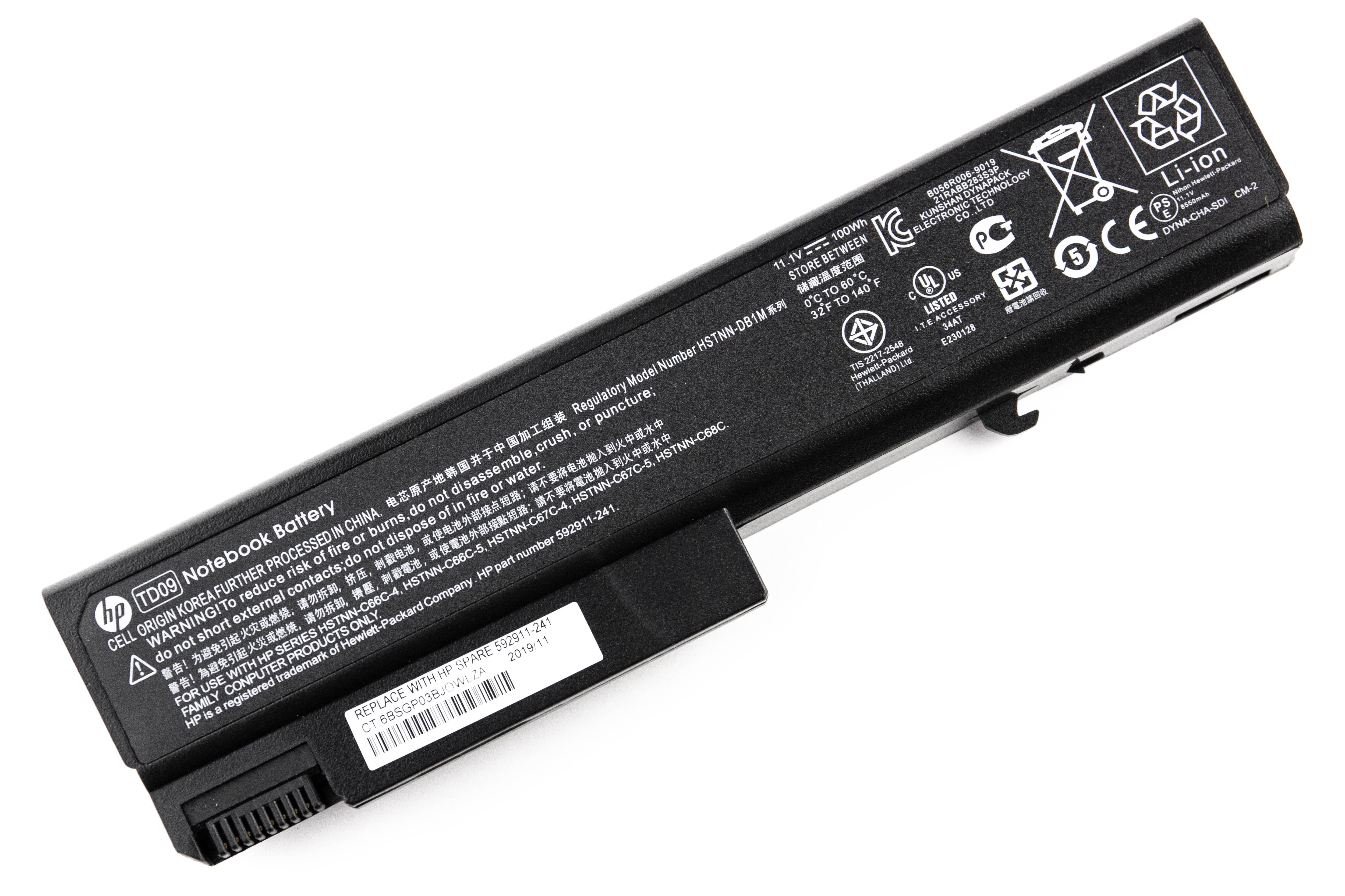 

Аккумулятор для ноутбука HP 6530b 6535b 8440w ORG (10.8V 4910mAh) TD09 484786-001