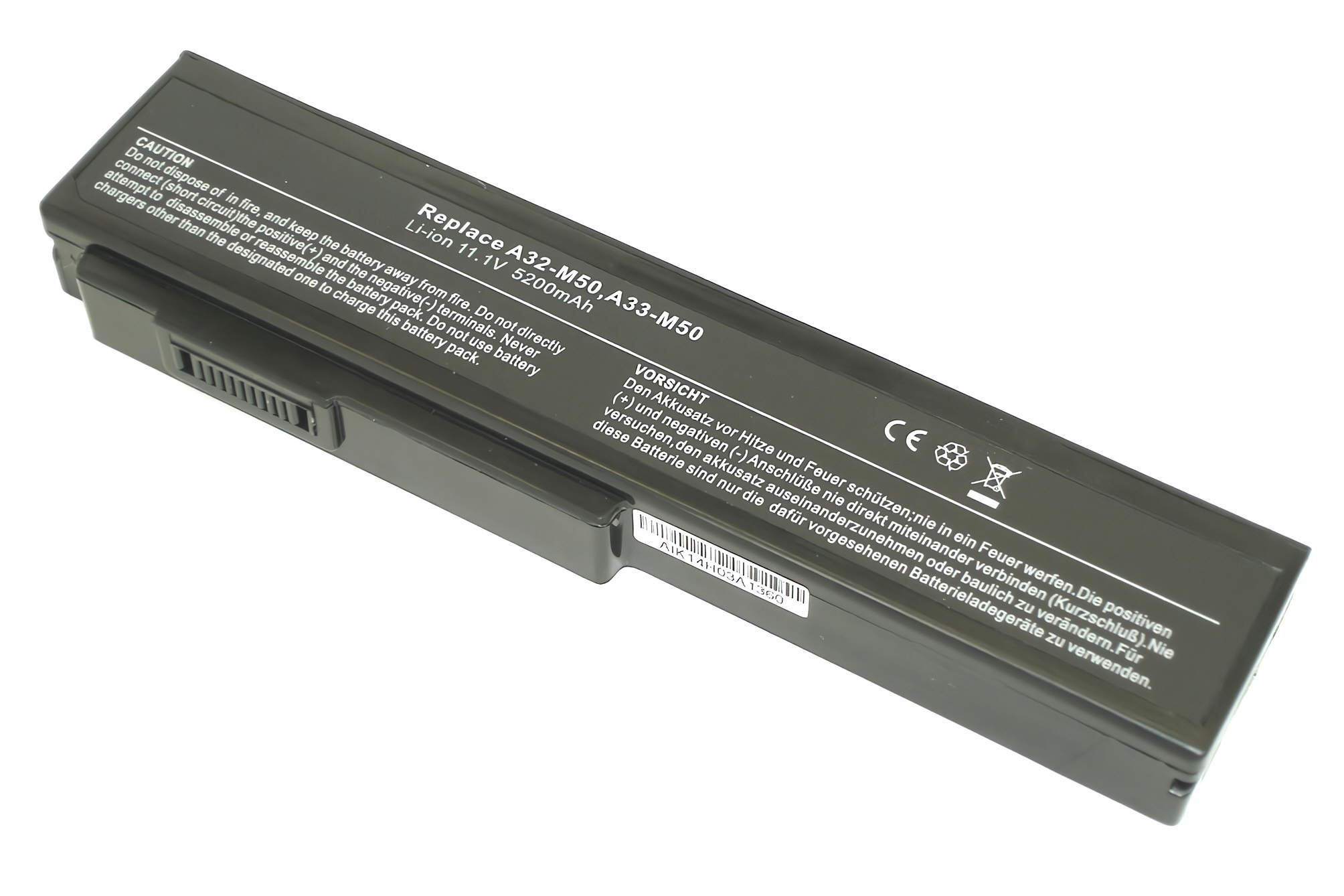 

Аккумулятор для ноутбука Asus M50 N61 (11.1V 6600mAh) A32-M50 A32-N61 A32-X64 A33-M50