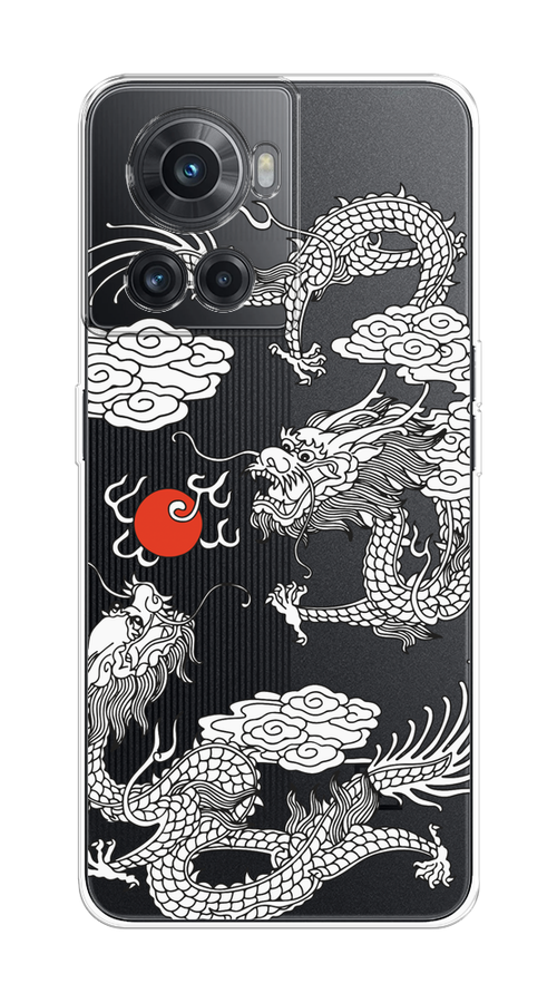 

Чехол на OnePlus 10R/Ace "Драконы с ножом", Прозрачный;черный;белый, 152950-1