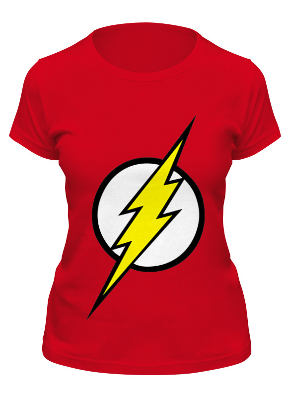 

Футболка женская Printio The flash (молния) красная 2XL, Красный, The flash (молния)