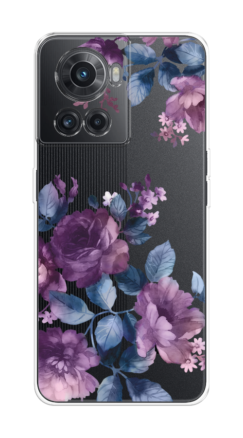 

Чехол на OnePlus 10R/Ace "Purple Blossoms", Синий;фиолетовый, 152950-1