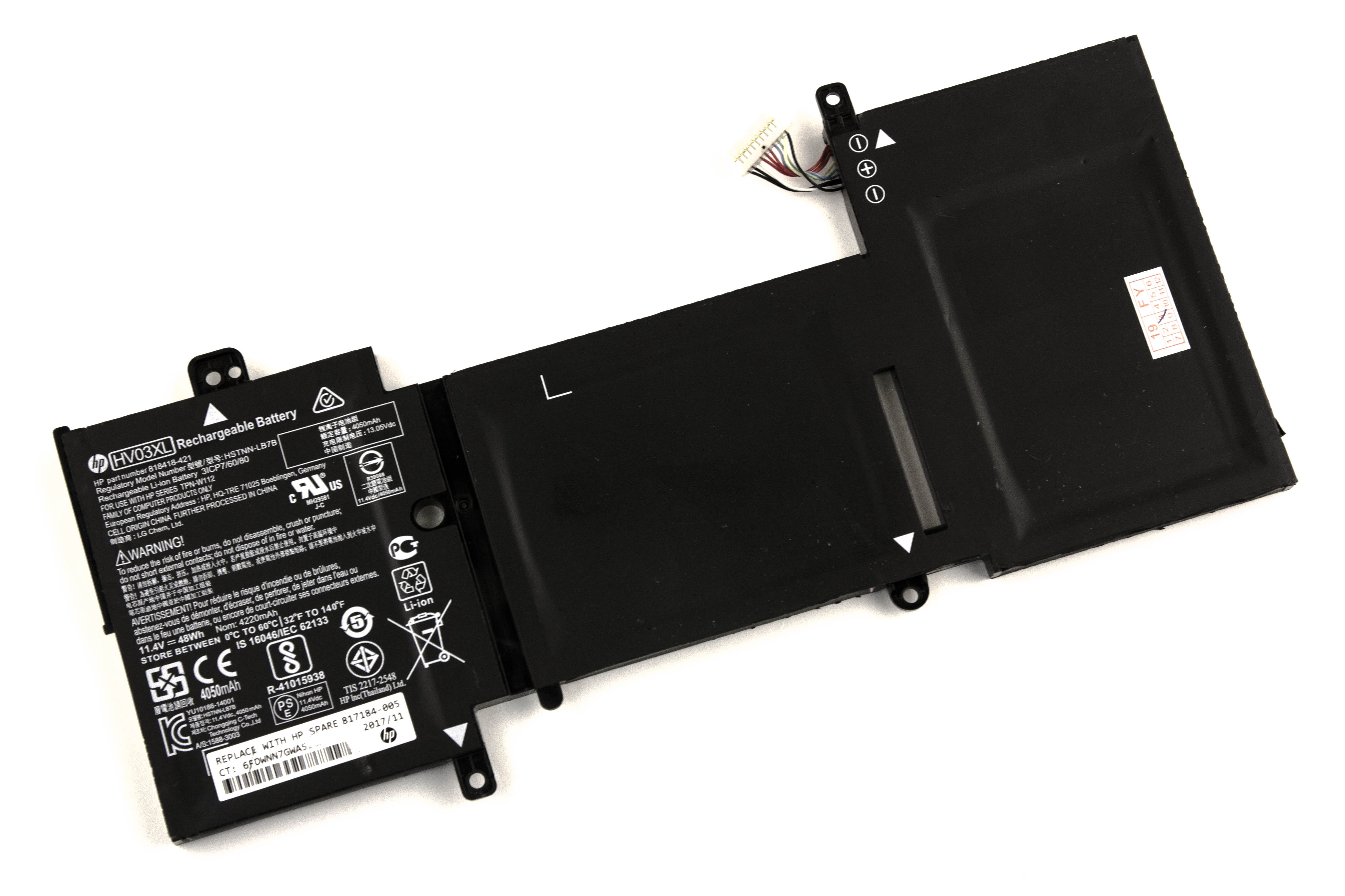 

Аккумулятор для ноутбука Hp X360 310 G2 ORG (11.4V 4050mAh) HV03XL