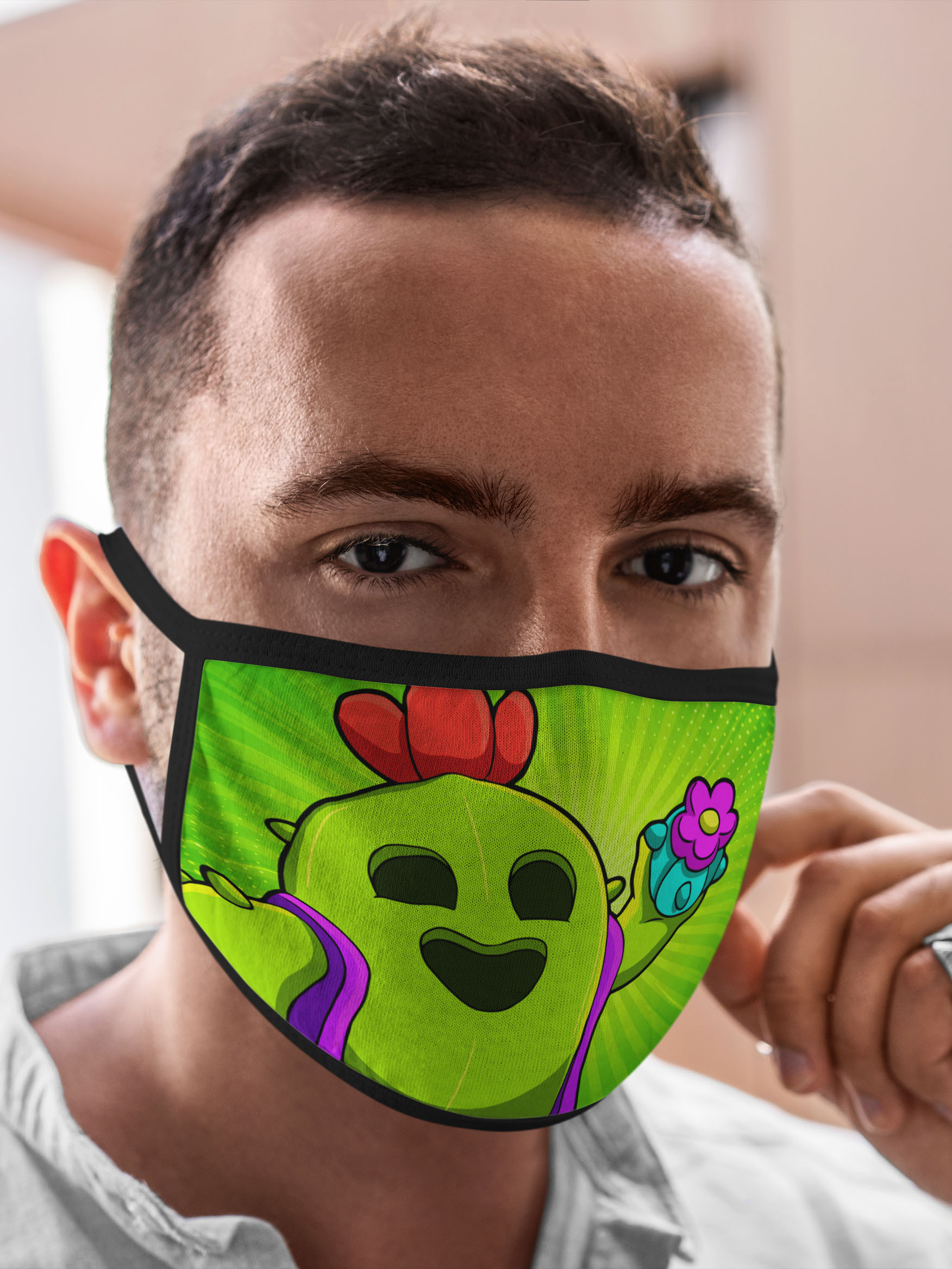 

Многоразовая маска унисекс Burnettie Brawl Stars Spike, Разноцветный, Brawl Stars Spike