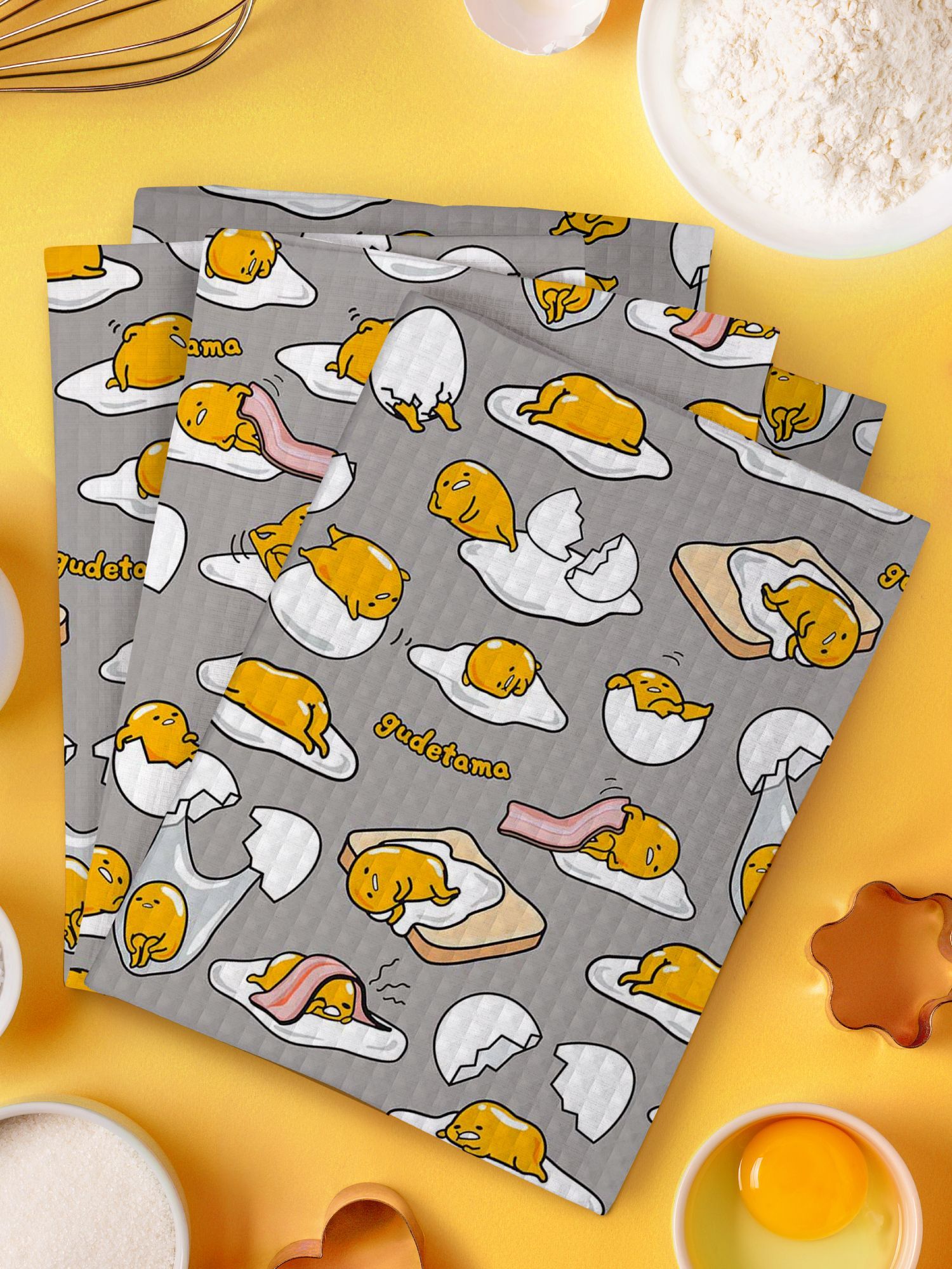 Комплект вафельных полотенец 45х60 (5 шт.) Непоседа 16650-1 Gudetama