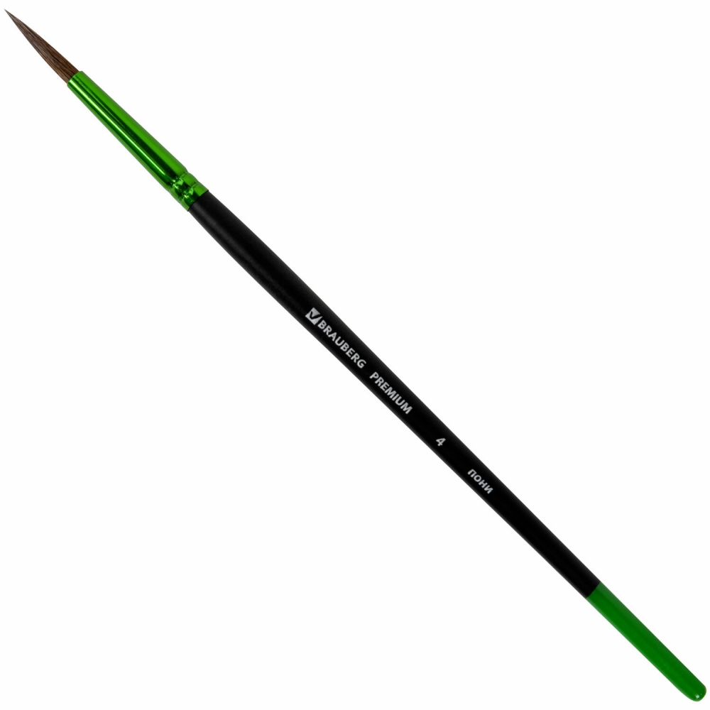 

Кисть BRAUBERG PREMIUM из ворса пони № 4 30 шт, Разноцветный