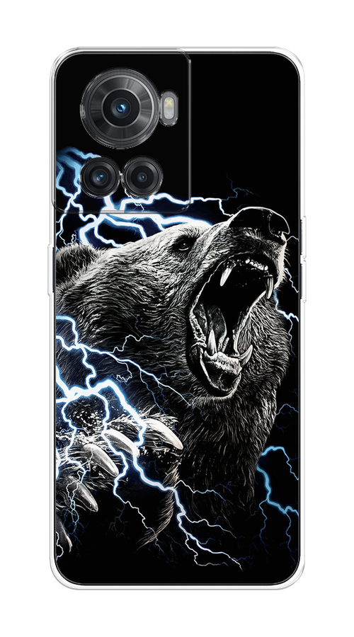 

Чехол на OnePlus 10R/Ace "Гроза и медведь", Черный;серый;серебристый, 152950-1