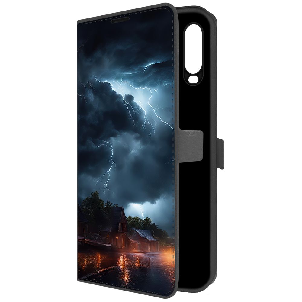 

Чехол-книжка Krutoff Eco Book для Vivo Y12 Ночная гроза (черный)