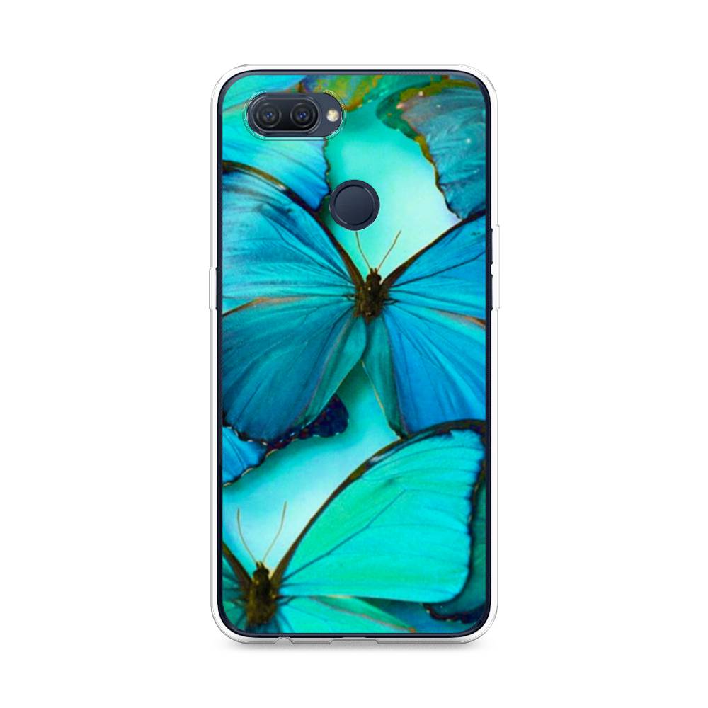 фото Силиконовый чехол "неоновые бабочки" на oppo a12 awog