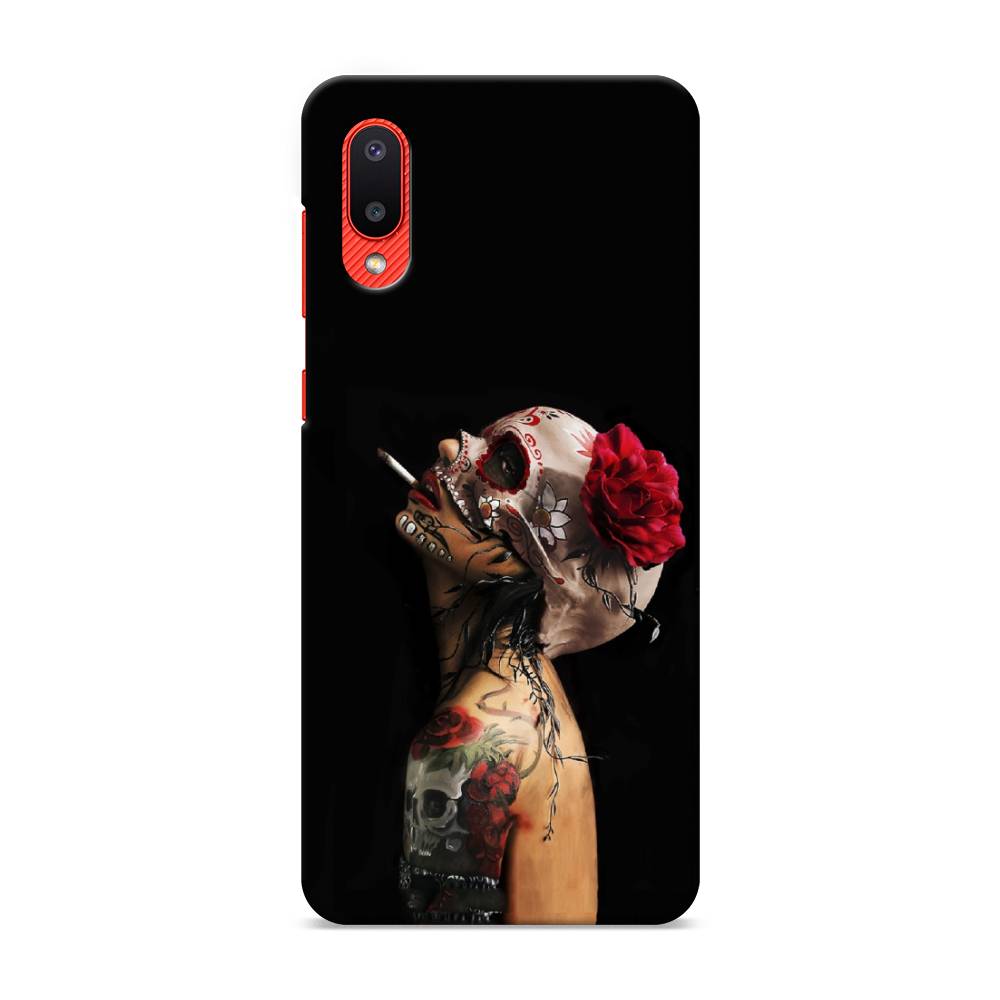 

Пластиковый чехол "Девушка с черепом" на Samsung Galaxy A02, 2102520-7