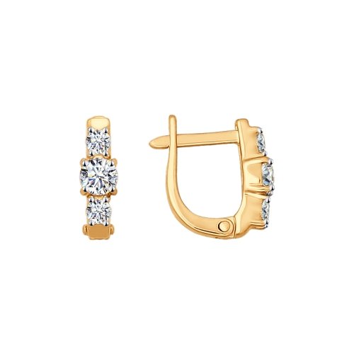 

Серьги из золота с фианитом 026838, 026838