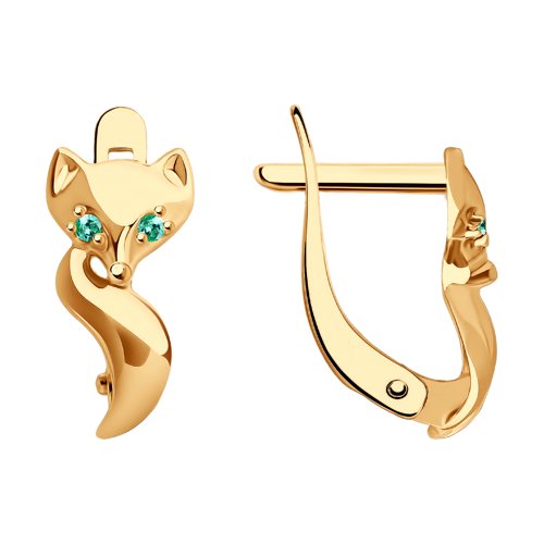 

Серьги из золота с фианитом 026552, 026552