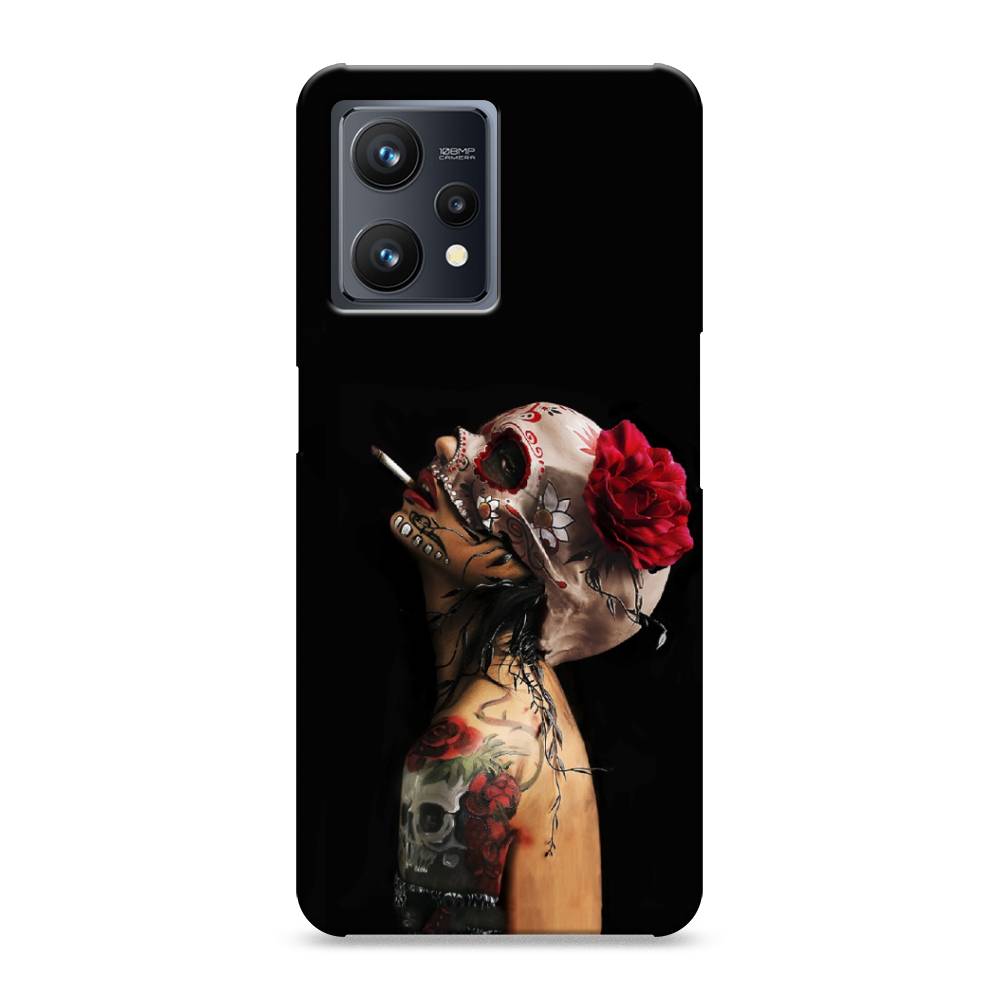 

Пластиковый чехол "Девушка с черепом" на Realme 9 Pro Plus, 258720-7