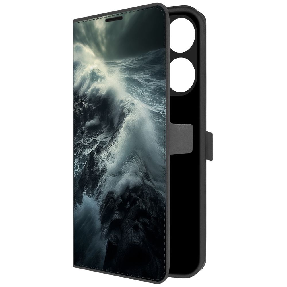 

Чехол-книжка Krutoff Eco Book для Tecno POP 7 Pro Шторм (черный)