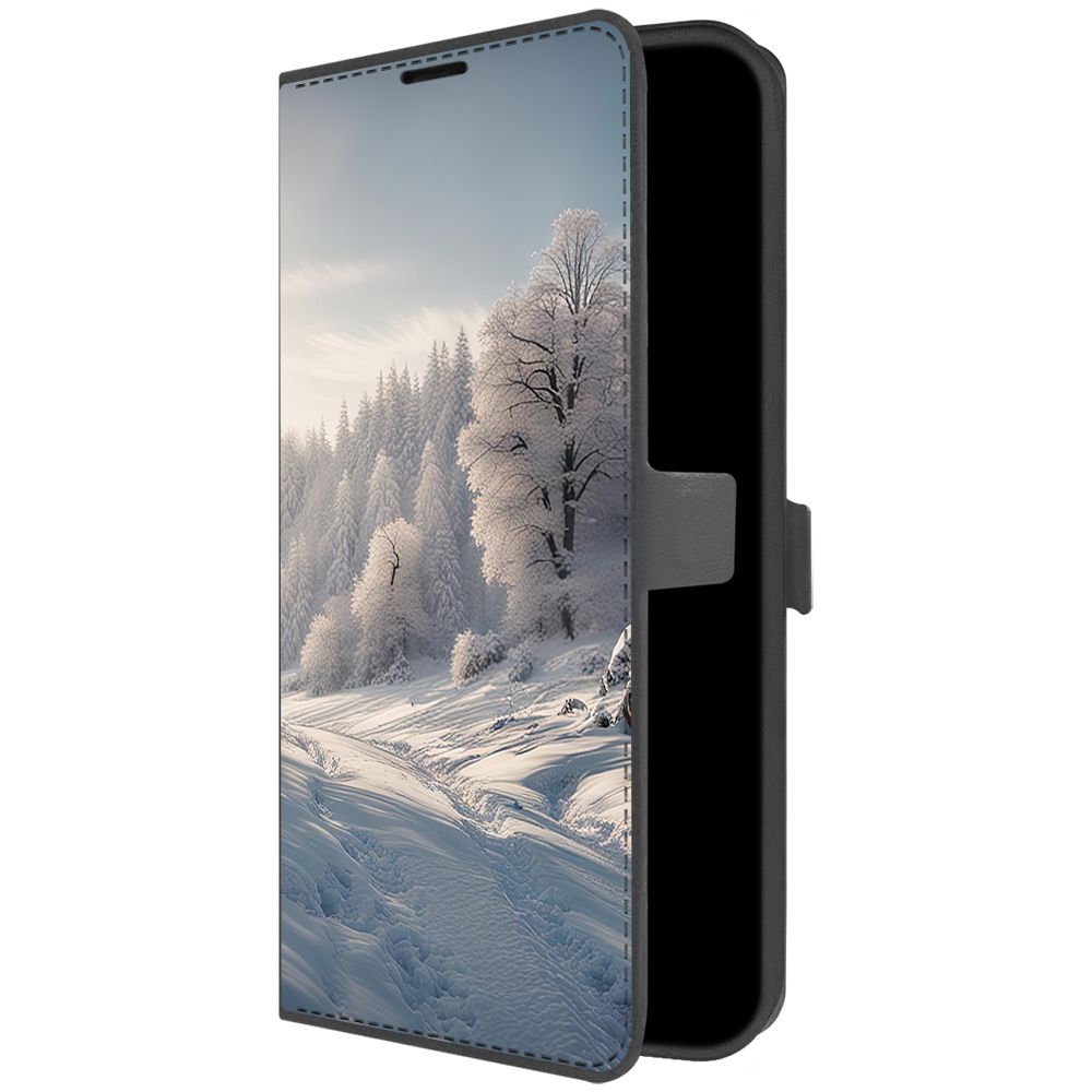 

Чехол-книжка Krutoff Eco Book для Xiaomi Redmi 9 Снег (черный)