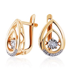 

Серьги из золота с бриллиантом 3229055/9, 3229055/9