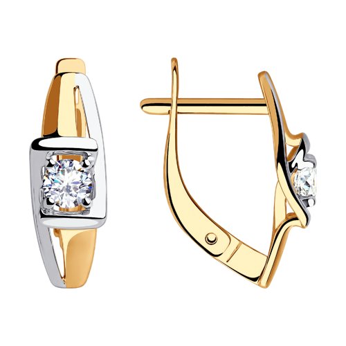 

Серьги из комбинированного золота 028263, 028263