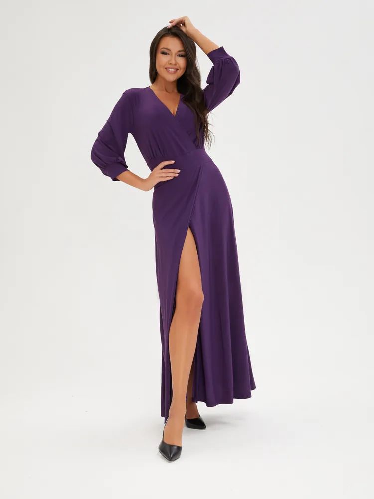 Платье женское Vera Nova 0-232 фиолетовое 48 RU