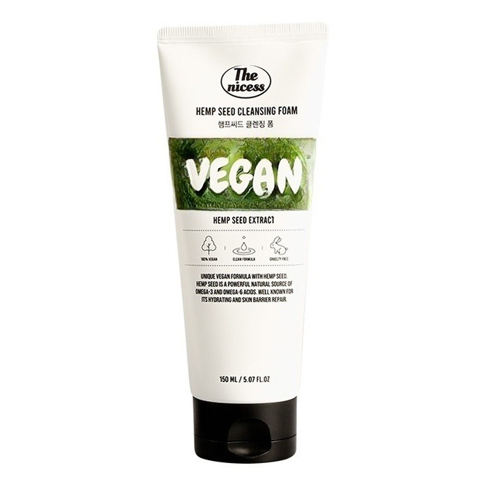 

Пенка для лица The nicess Vegan Очищающая с экстрактом масла семян конопли 150 мл