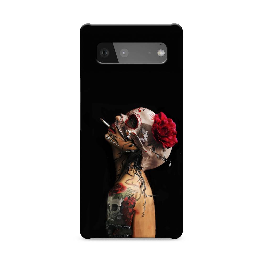 

Пластиковый чехол "Девушка с черепом" на Google Pixel 6, 270820-7