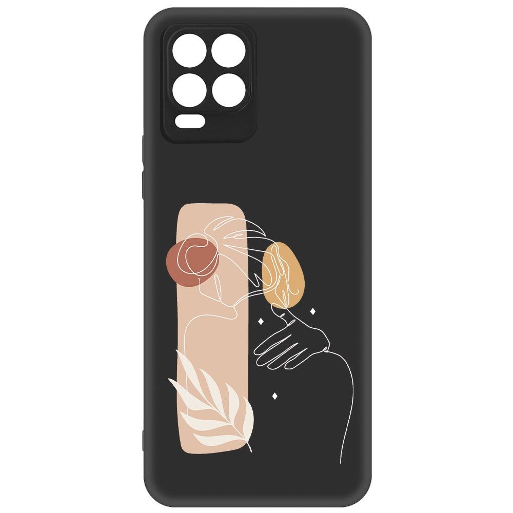 фото Чехол-накладка krutoff soft case нежность для realme 8/8 pro 4g черный