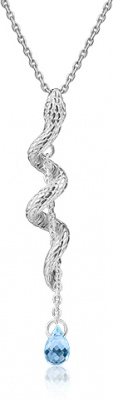 Кулон из серебра PLATINA jewelry , топаз