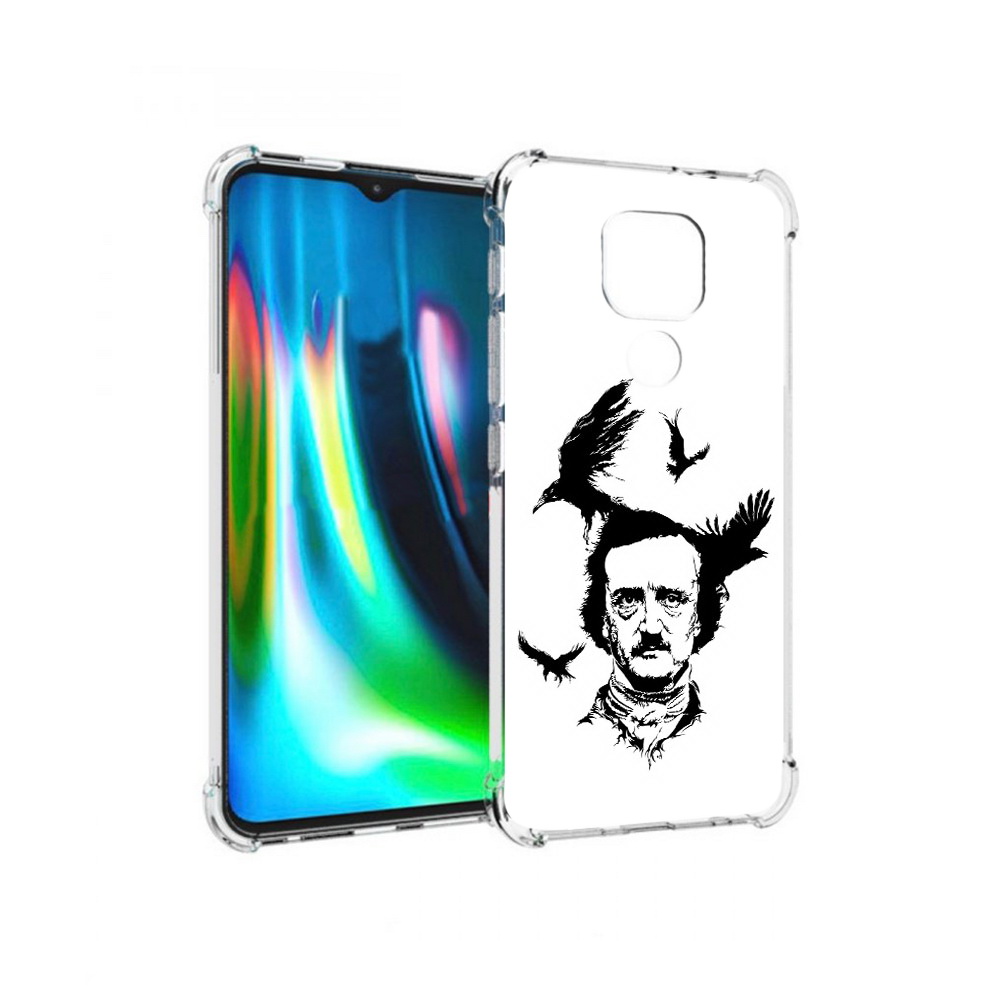

Чехол MyPads Tocco для Motorola Moto G9 Play Эдгар Аллан черно белый (PT227081.347.204), Прозрачный, Tocco