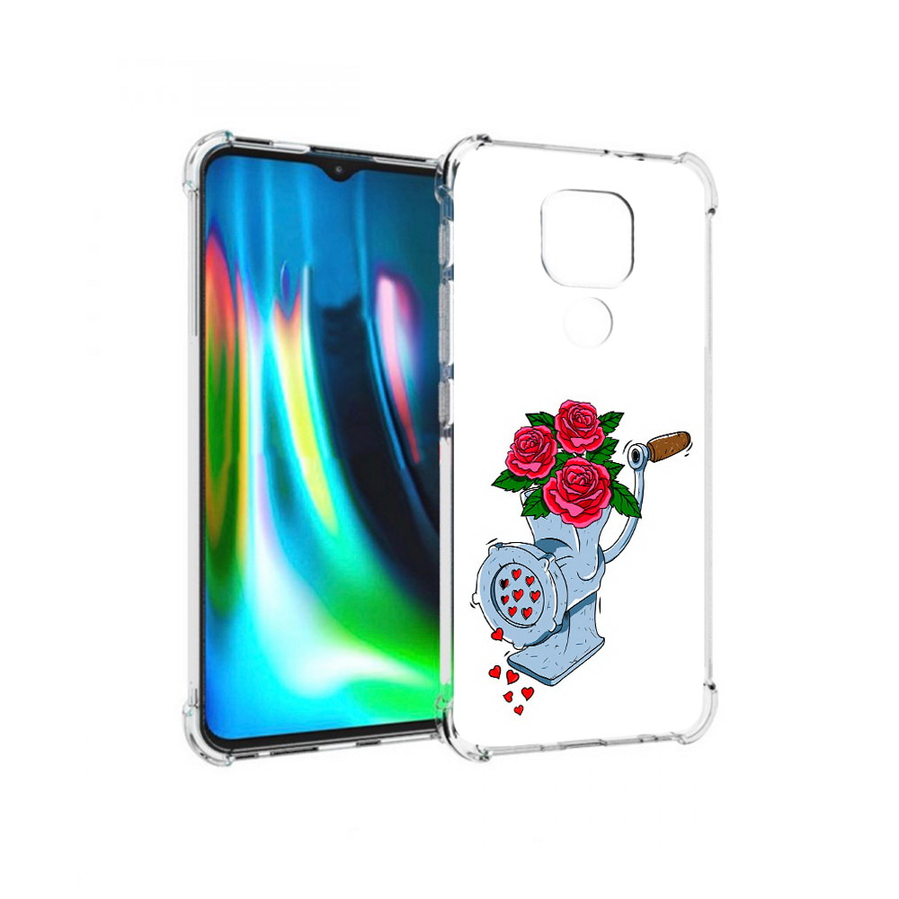 

Чехол MyPads Tocco для Motorola Moto G9 Play Цветочные сердца (PT227081.347.199), Прозрачный, Tocco