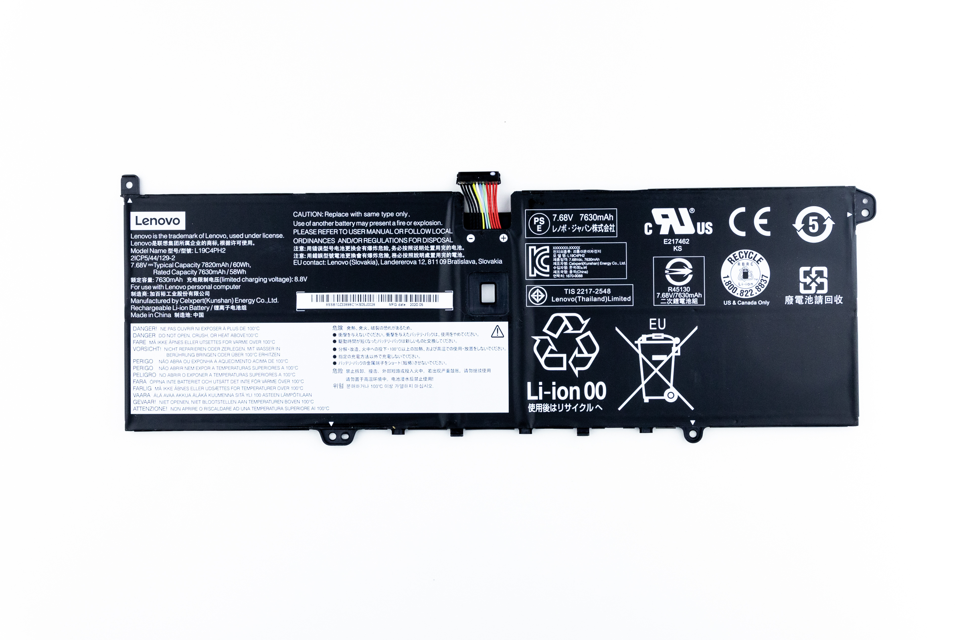

Аккумулятор для ноутбука Lenovo Yoga Slim 9-14 14ITL5 ORG (7.68V 7630mAh) L19M4PH2
