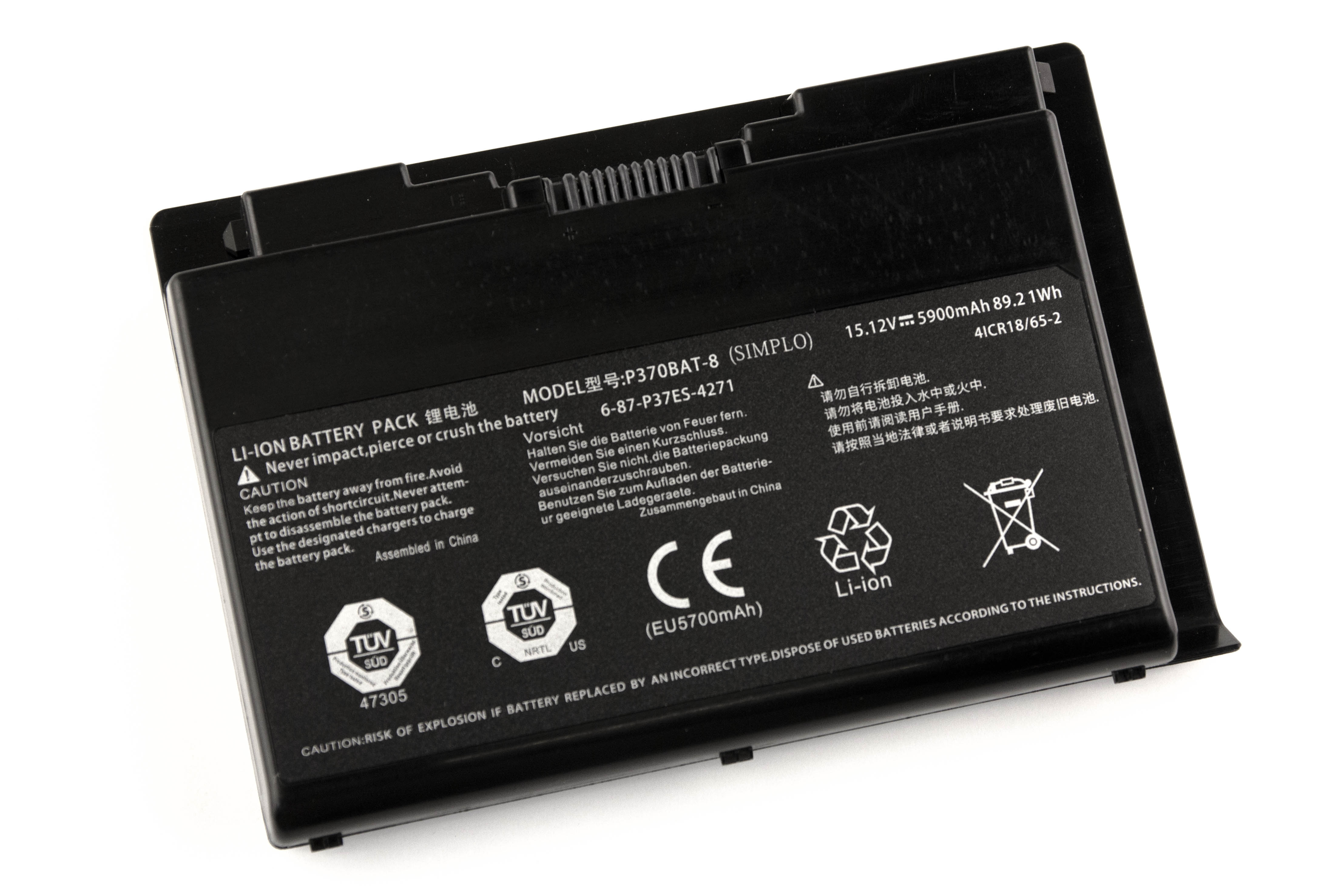 

Аккумулятор для ноутбука Clevo X900 P370EM (15.12V 5900mAh)