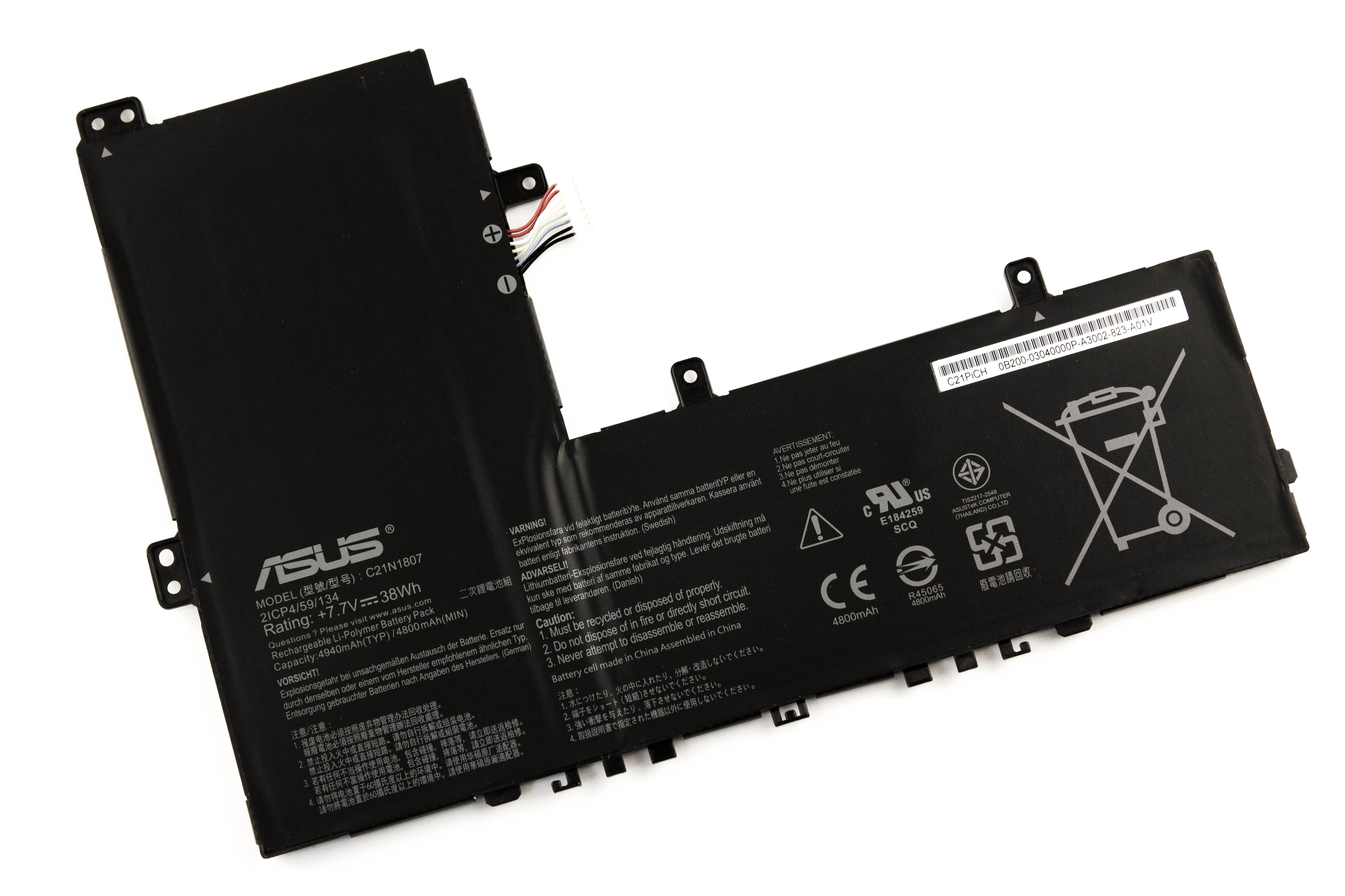 

Аккумулятор для ноутбука Asus Chromebook C223NA (11.4V 4800mAh) ORG C21N1807