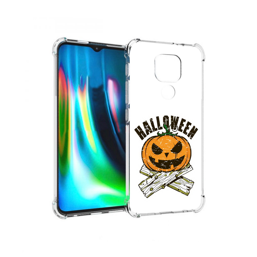 

Чехол MyPads Tocco для Motorola Moto G9 Play Хэллоуин доски тыква (PT227081.347.194), Прозрачный, Tocco