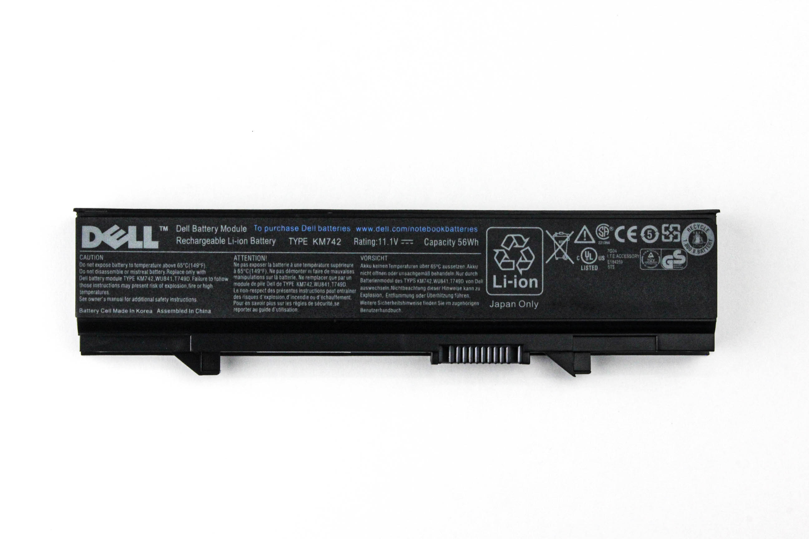 

Аккумулятор для ноутбука Dell E5400 E5500 (11.1V 4840mAh) ORG 312-0762