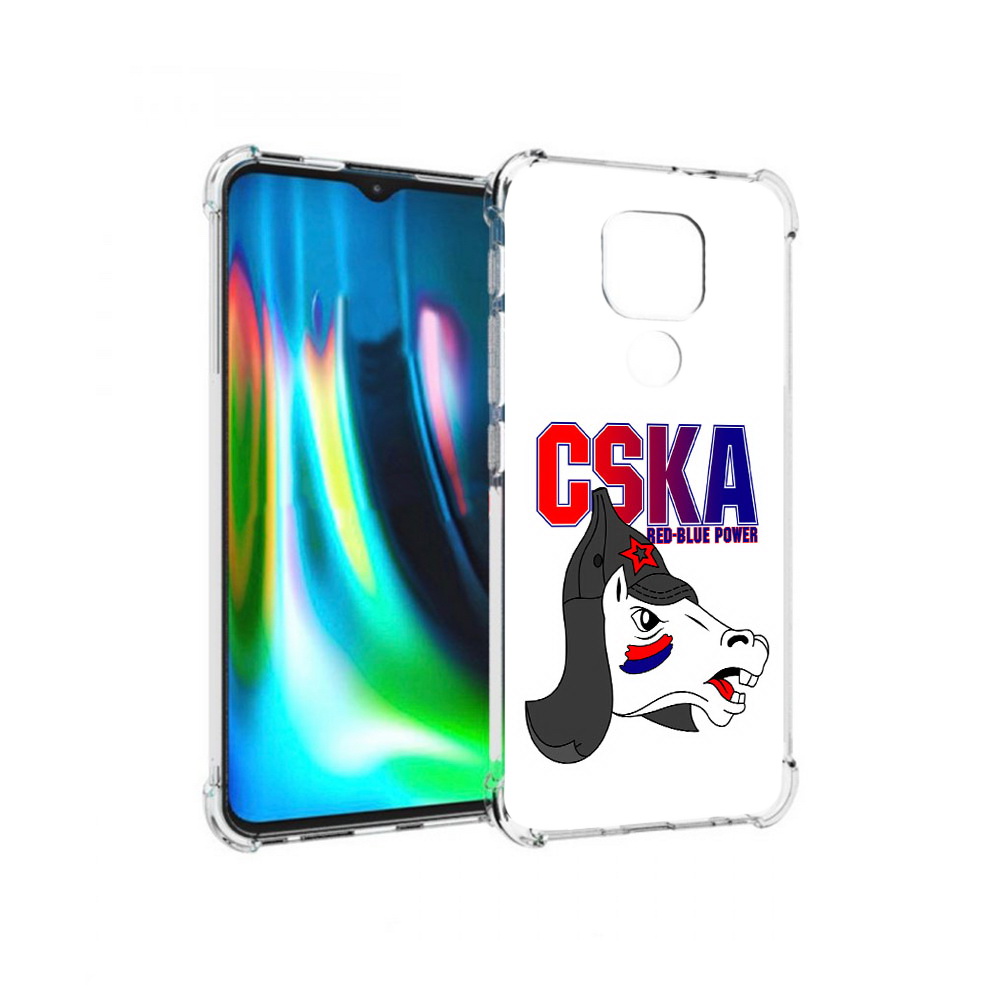 

Чехол MyPads Tocco для Motorola Moto G9 Play ФК ЦСК лошадка россия (PT227081.347.179), Прозрачный, Tocco